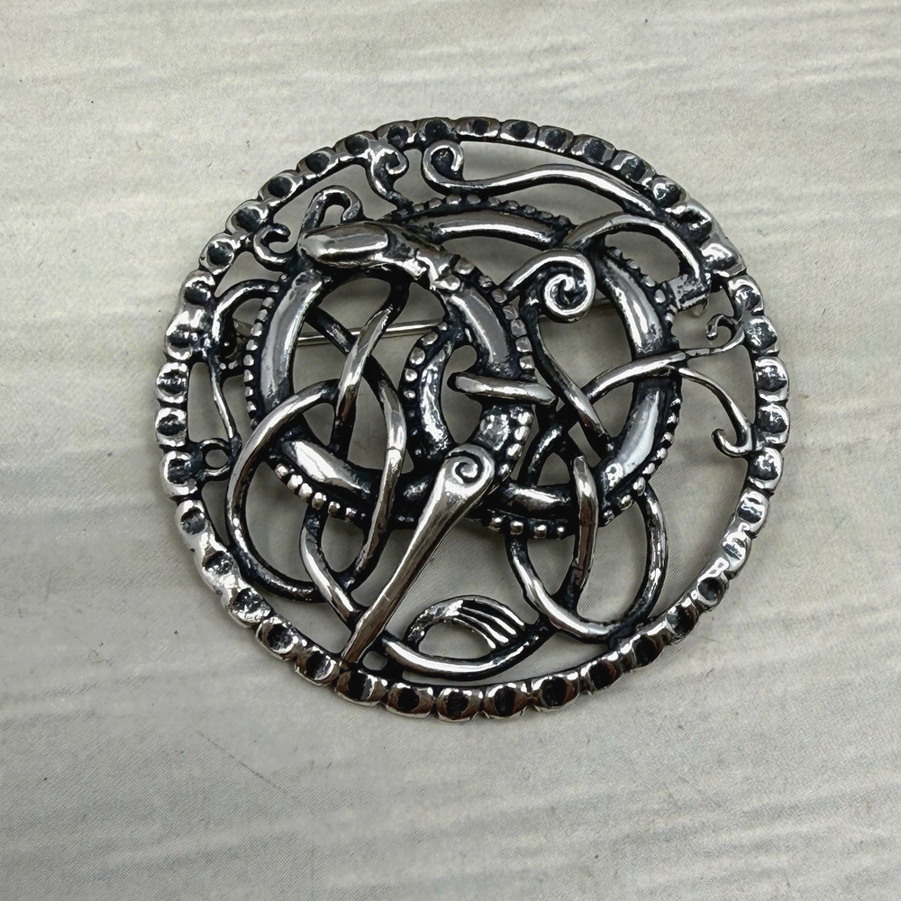 Museums KOPI Smykker NR 445 Brooch Viking Age Replica Silver Tone